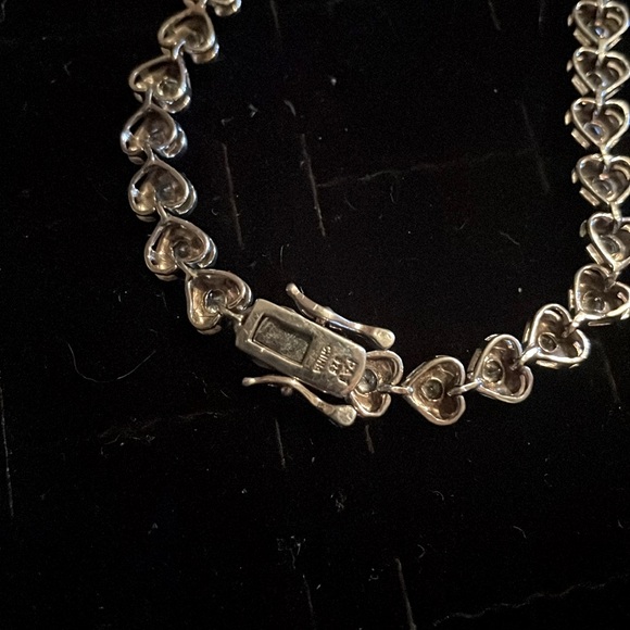 925 heart bracelet with crystals - Picture 4 of 4